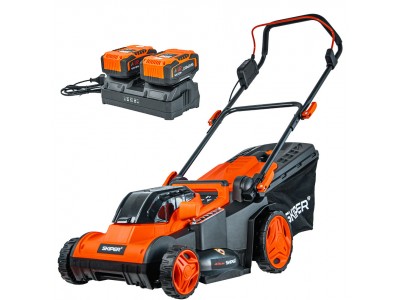 Газонокосилка аккумуляторная Skiper KW430 (43 см, бесщет. двиг, мульчирование, 2акк*4 а/ч*21в)